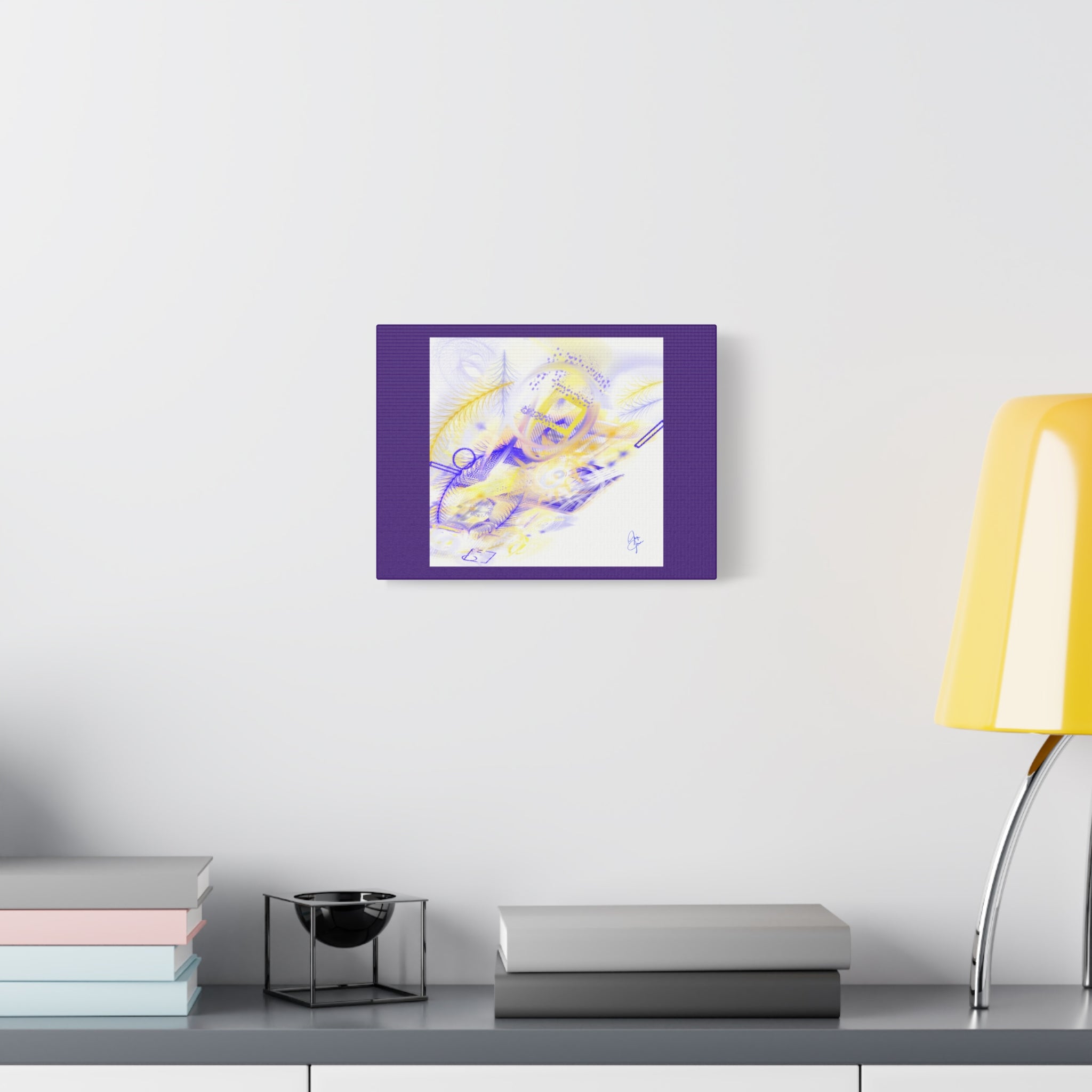 Abstract Feathered Glow Canvas Print — Matte Stretched Wall Art