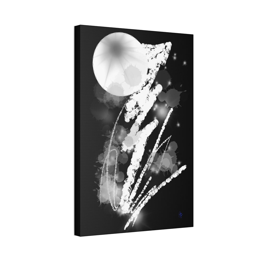Canvas Stretched Art Print — "When lightning strikes"