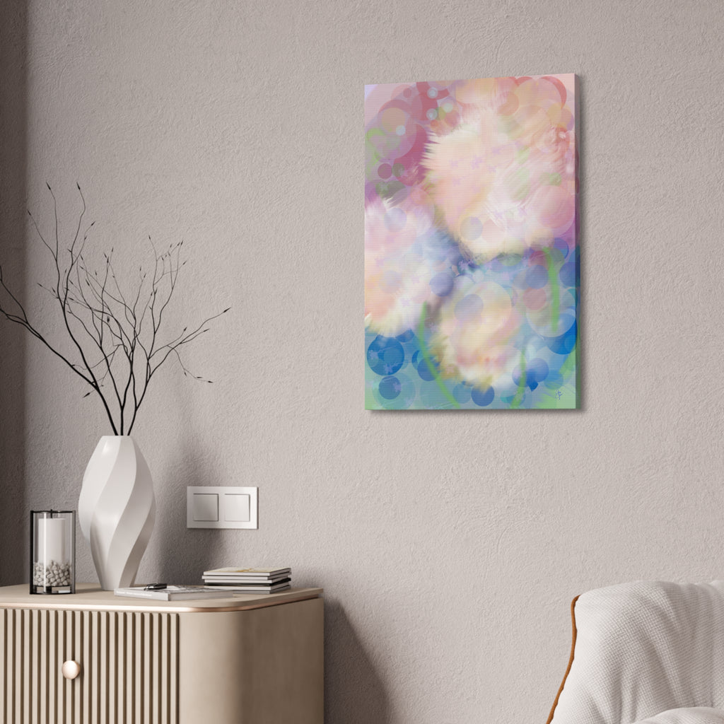 Pastel Abstract Canvas Print — Dreamy Bokeh Wall Art (Stretched 1.5")