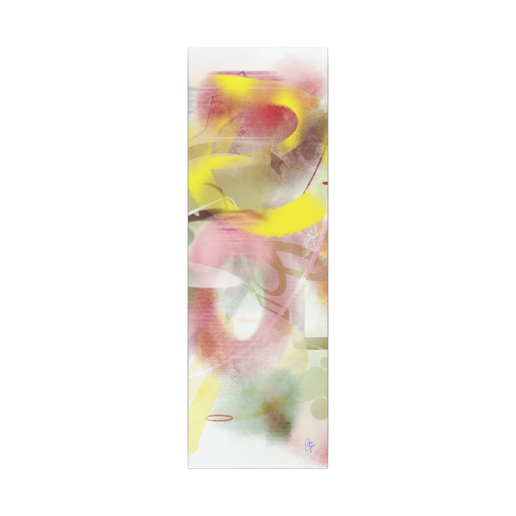 Abstract Color Burst Matte Canvas Wall Art — Green-Edged Stretched Print