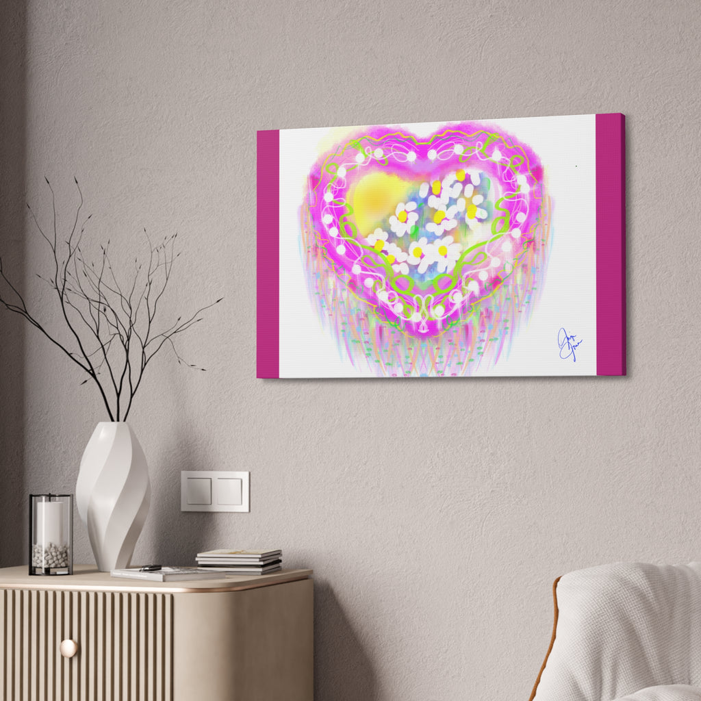 Daisy Burst Canvas Art — Bright Floral Stretched Canvas 1.5"