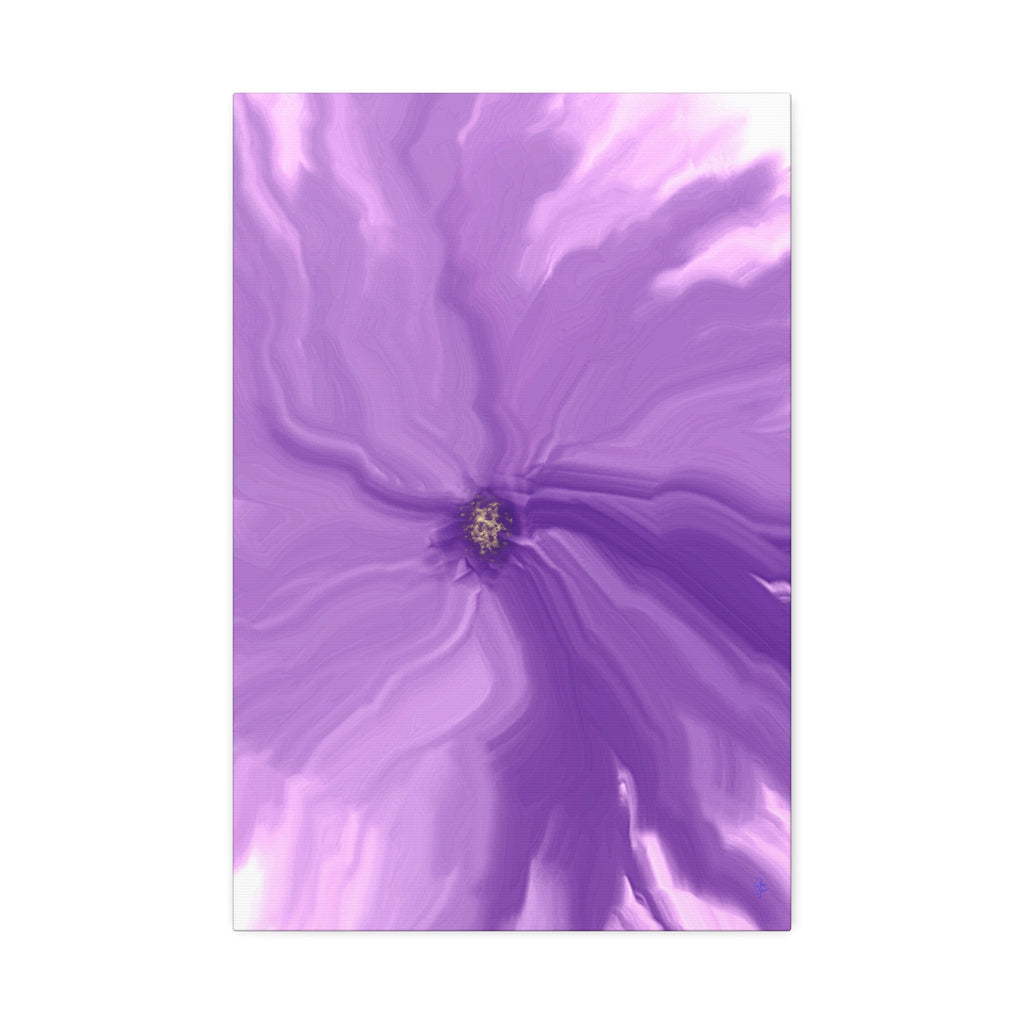 Abstract Purple Swirl Canvas Art – Stretched 1.5"