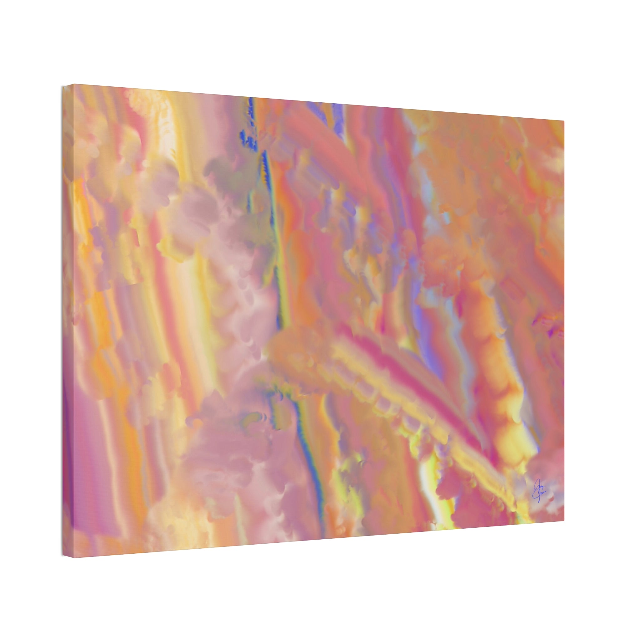 Abstract Sunset Hues Canvas — 1.5" Stretched Wall Art