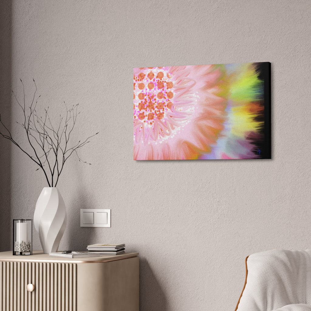 Abstract Floral Burst Canvas Stretched 1.5" — Colorful Sunflower Wall Art