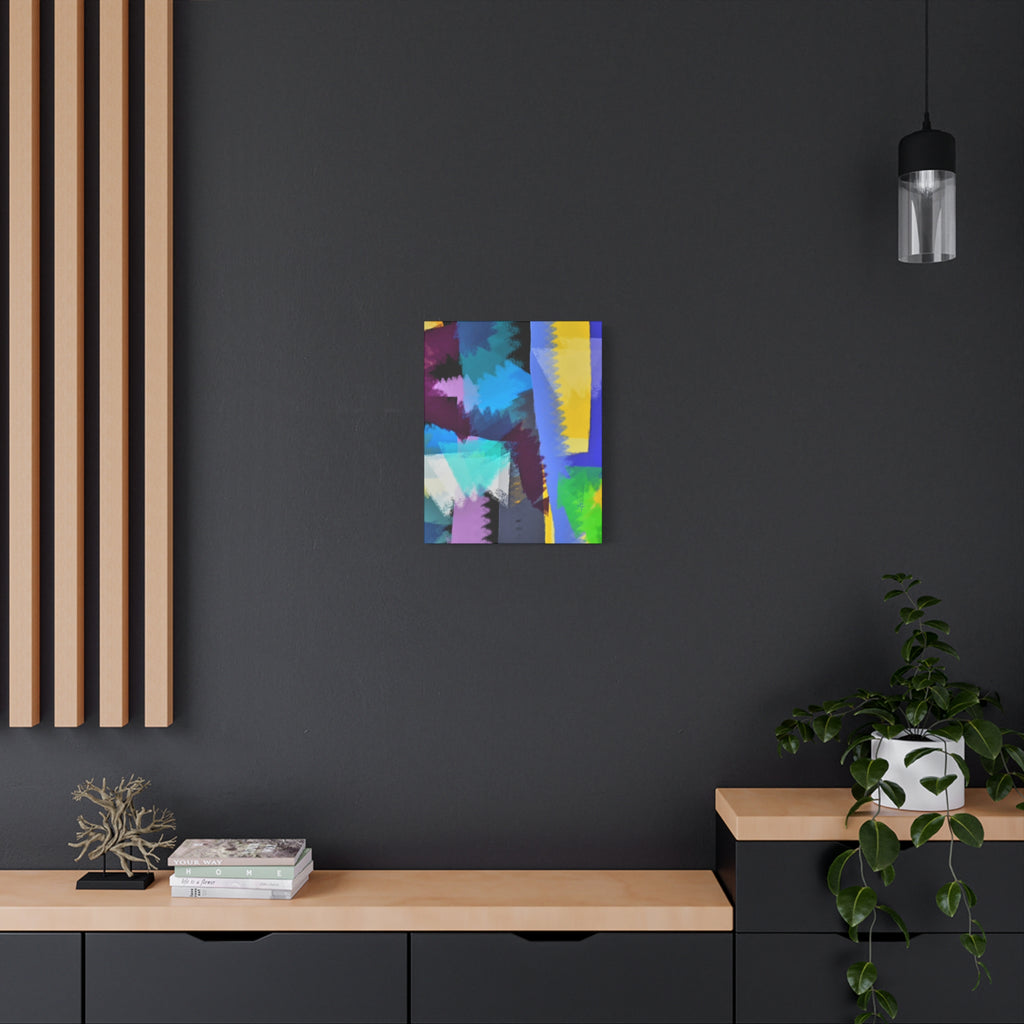 Abstract Color Burst Canvas Print — Vibrant Geometric Wall Art