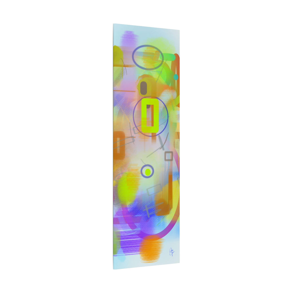 Abstract Color Burst Matte Canvas Print — Vibrant Geometric Wall Art