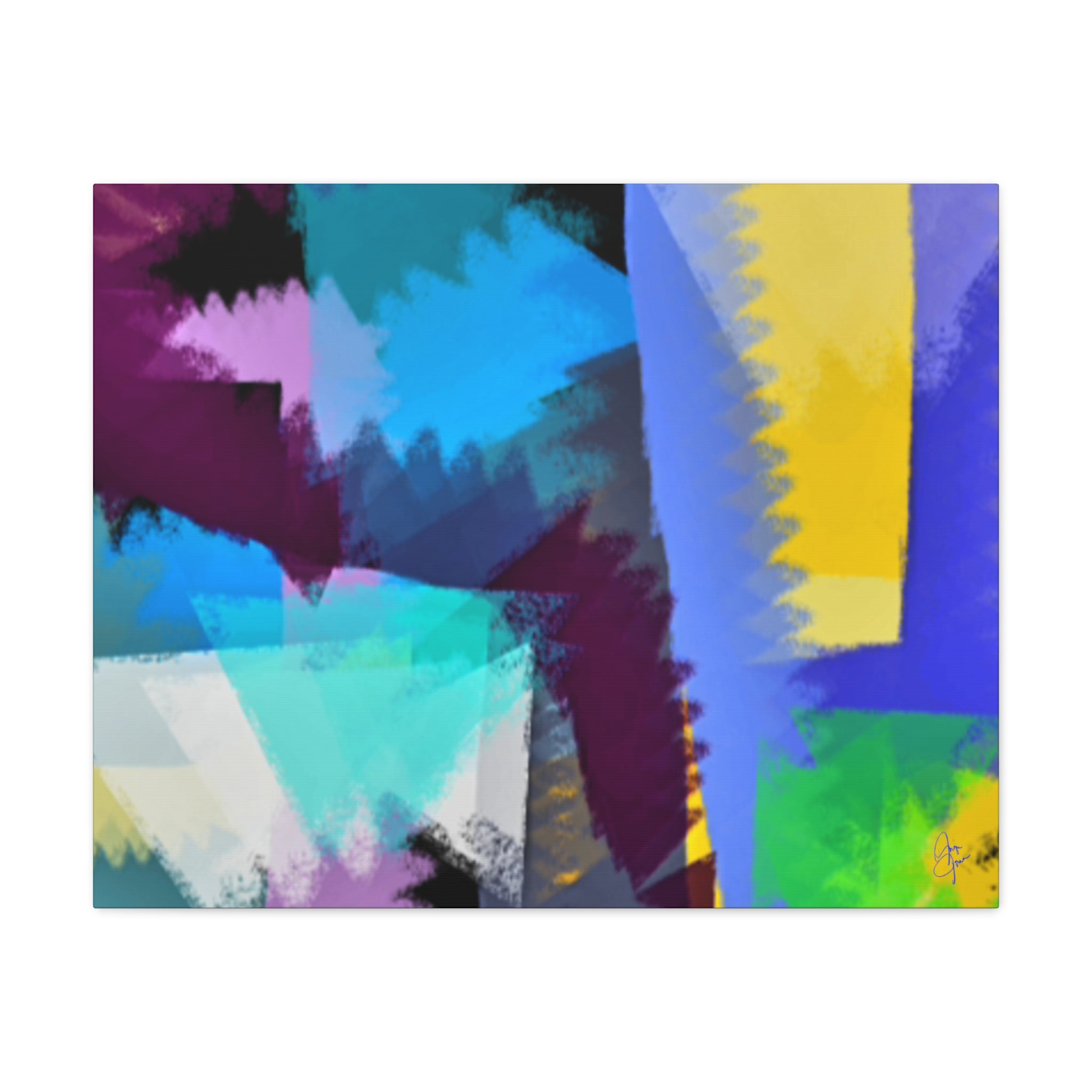Abstract Color Burst Canvas Print — Vibrant Geometric Wall Art