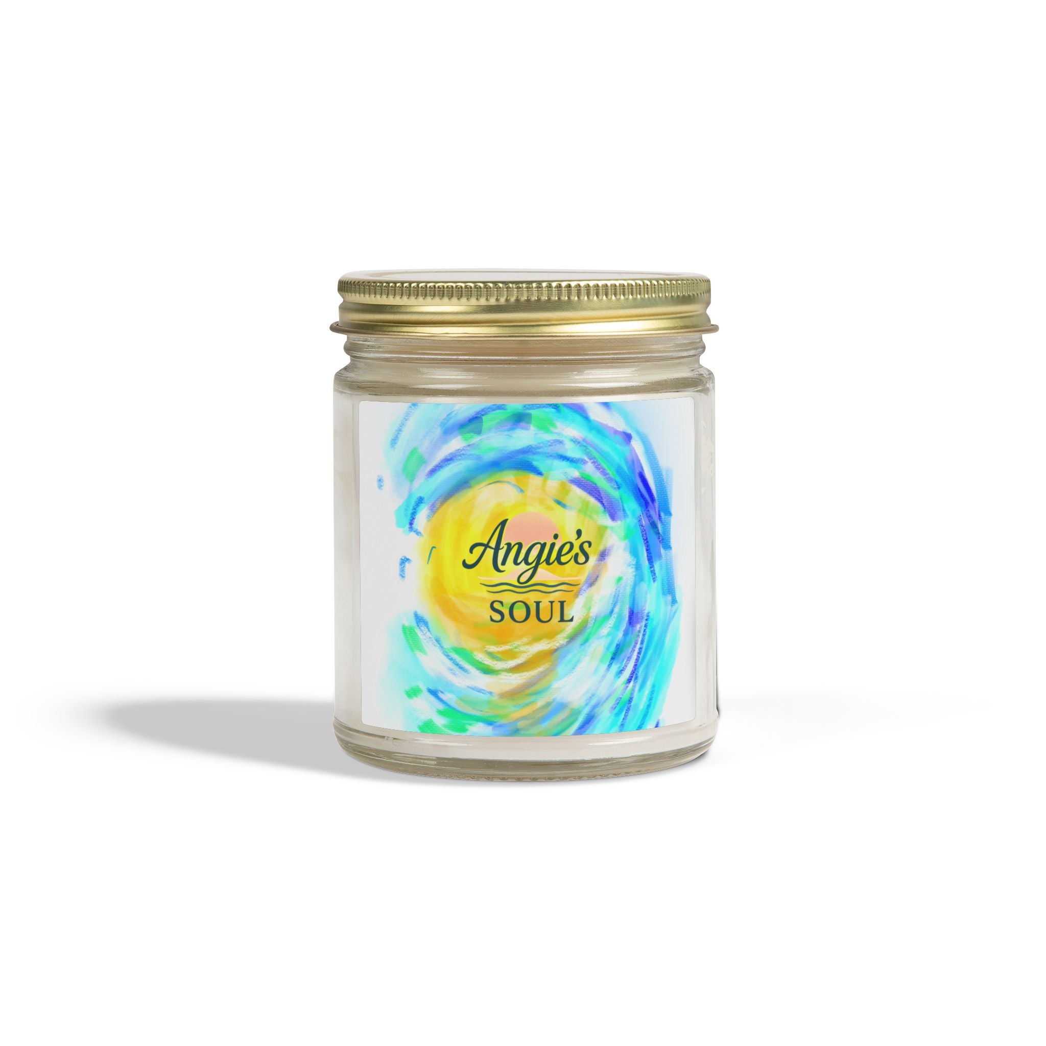 Coconut Apricot Scented Candle (4oz/9oz) — "Angie’s Soul" Jar Candle