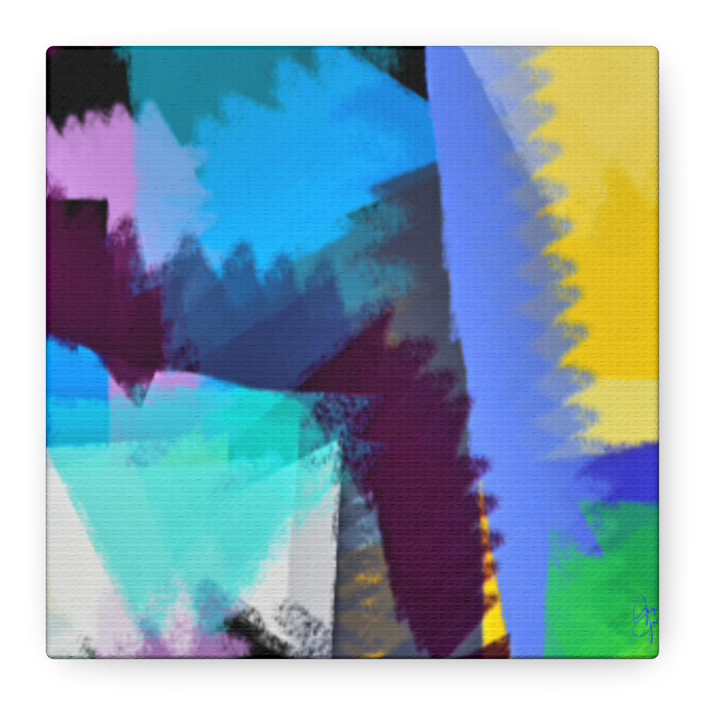 Abstract Color Burst Canvas Print — Vibrant Geometric Wall Art