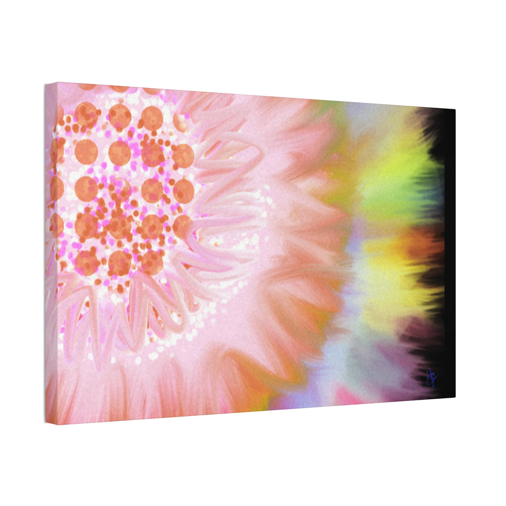 Abstract Floral Burst Canvas Stretched 1.5" — Colorful Sunflower Wall Art