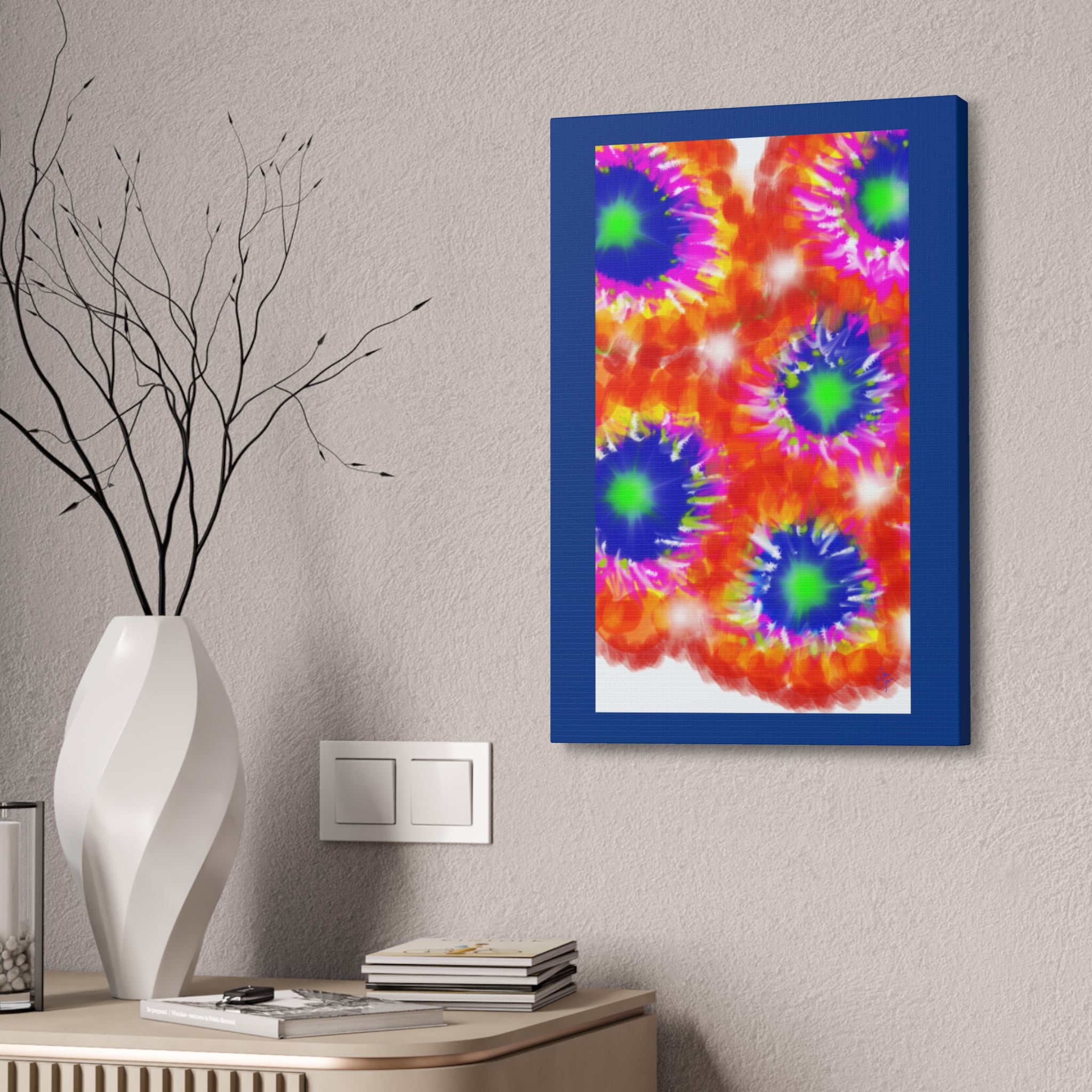 Tie-Dye Burst Canvas Print — Vibrant Abstract Wall Art