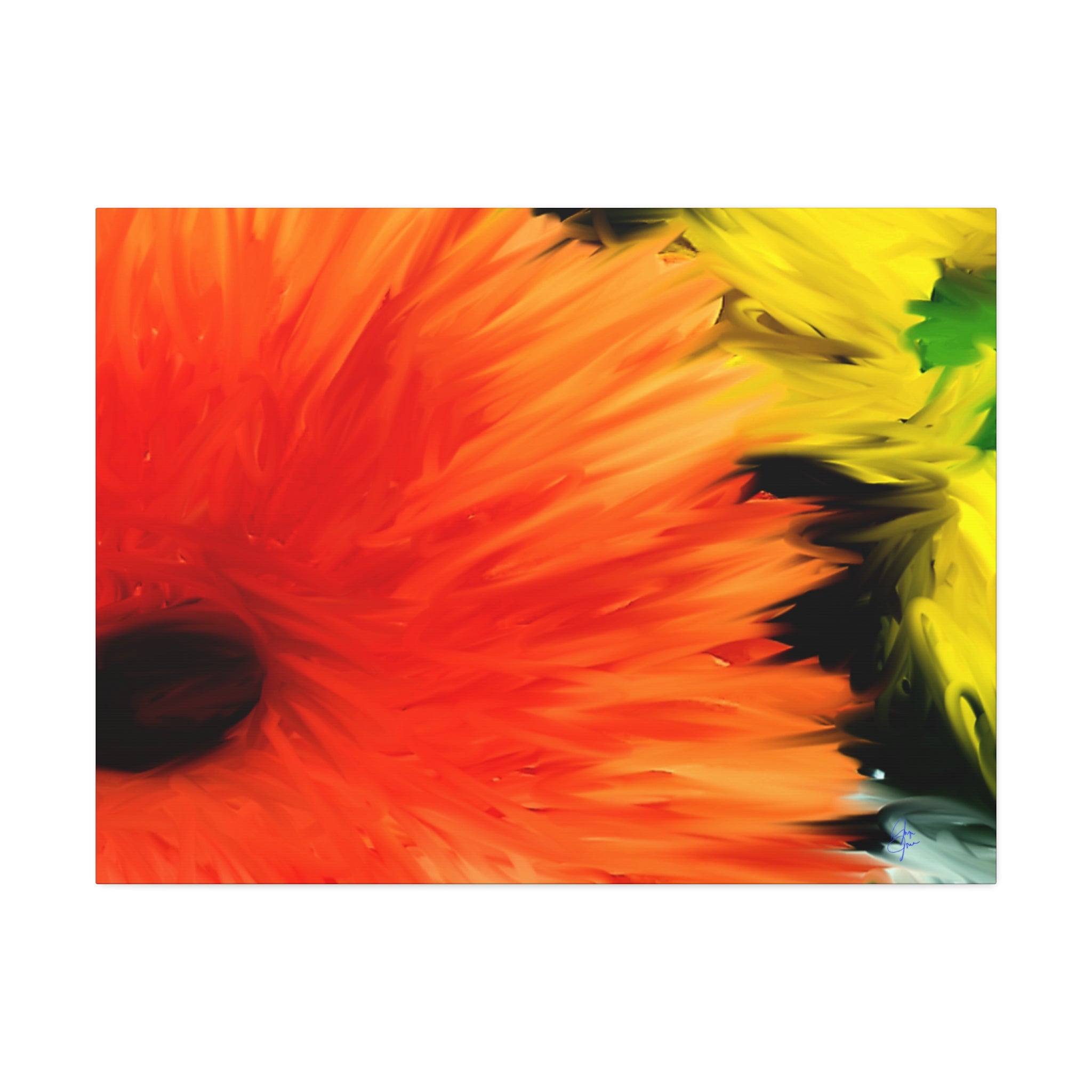 Sunflower Burst Canvas Wall Art - Stretched 1.5"