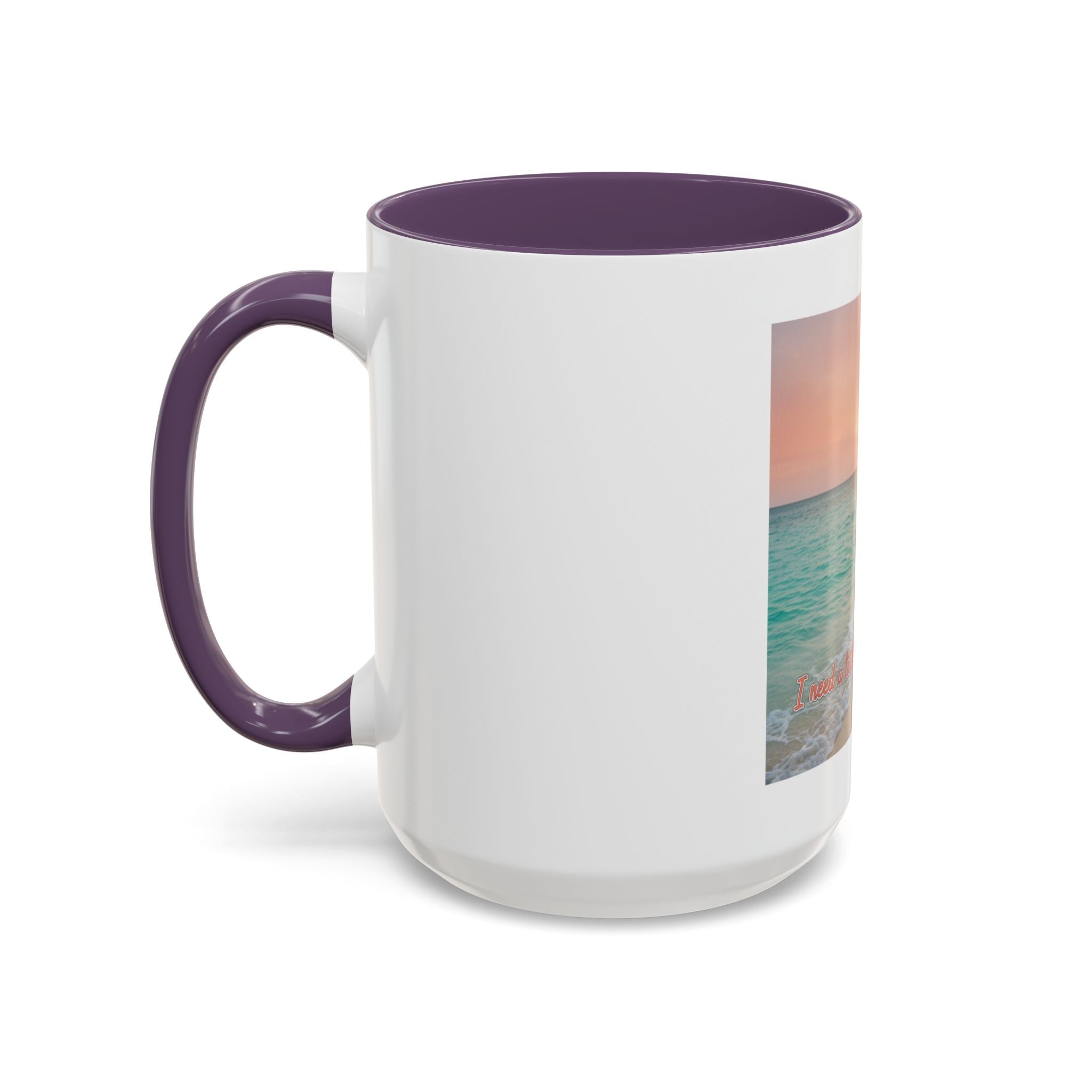 Tropical Beach Coffee Mug — Sunset Palm Ocean Accent Mug (11/15 oz)