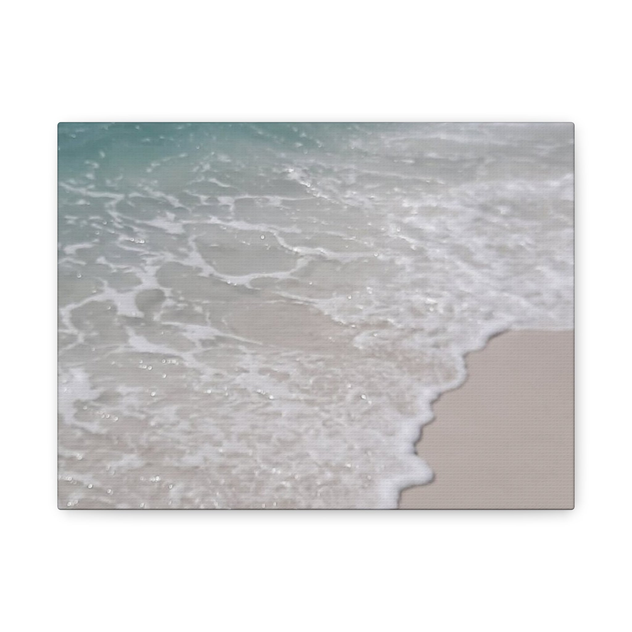 Seaside Shoreline Matte Canvas Print — Tranquil Beach Wall Art, Stretched 1.25"