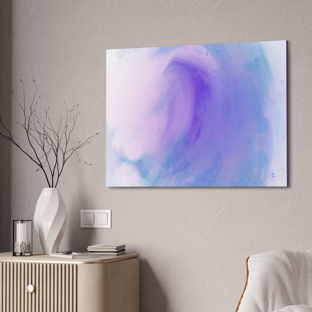 Abstract Lavender Wave Canvas Print — Stretched 1.5"
