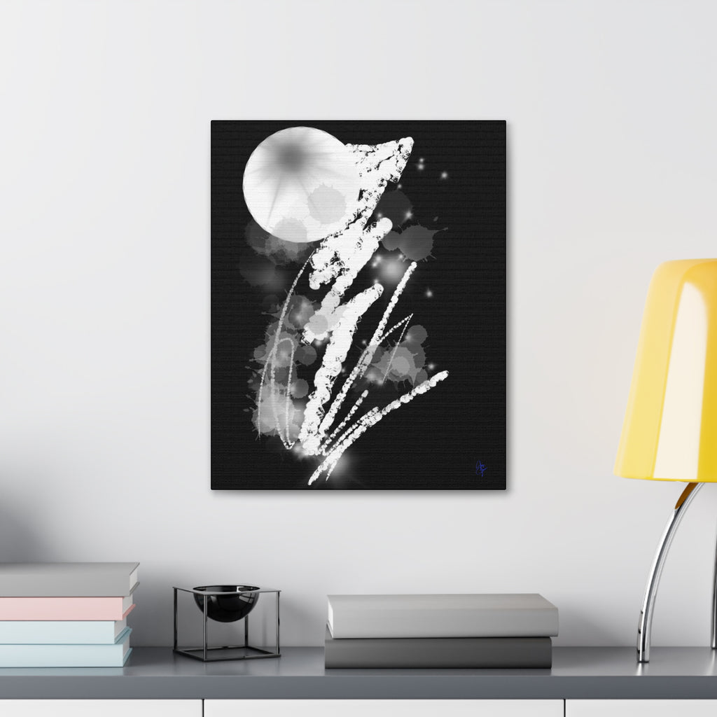 Canvas Stretched Art Print — "When lightning strikes"