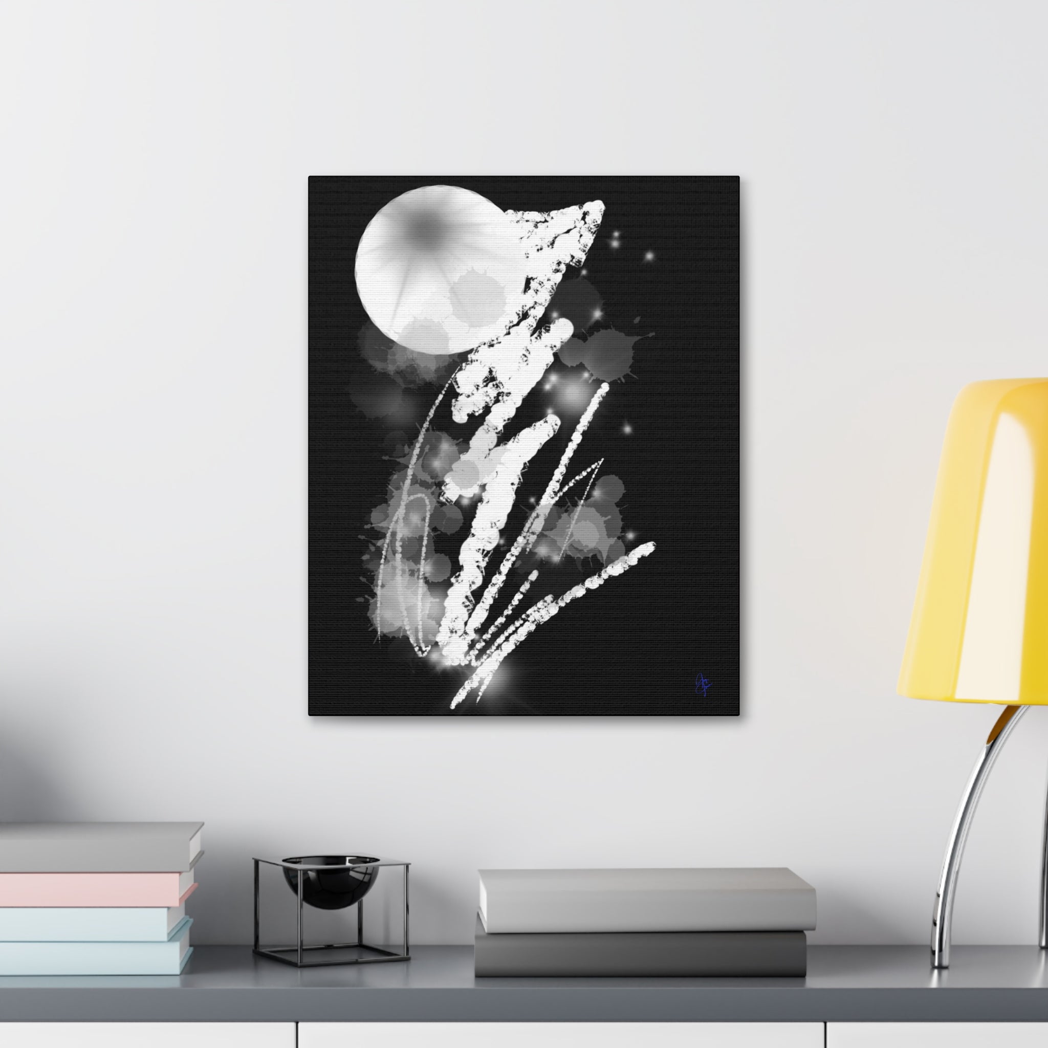 Canvas Stretched Art Print — "When lightning strikes"