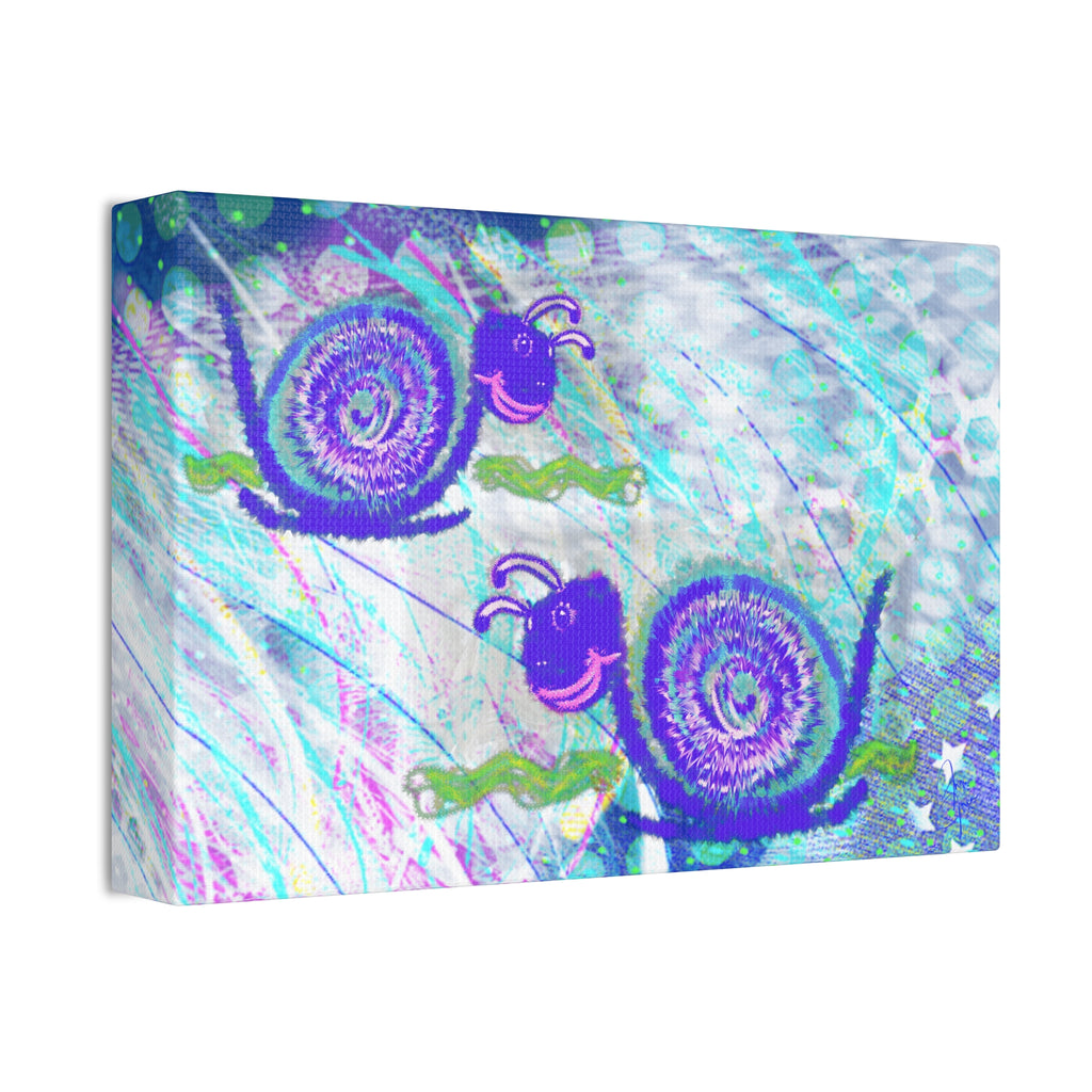 Cute Snail Nursery Wall Art Canvas – Stretched 1.5"