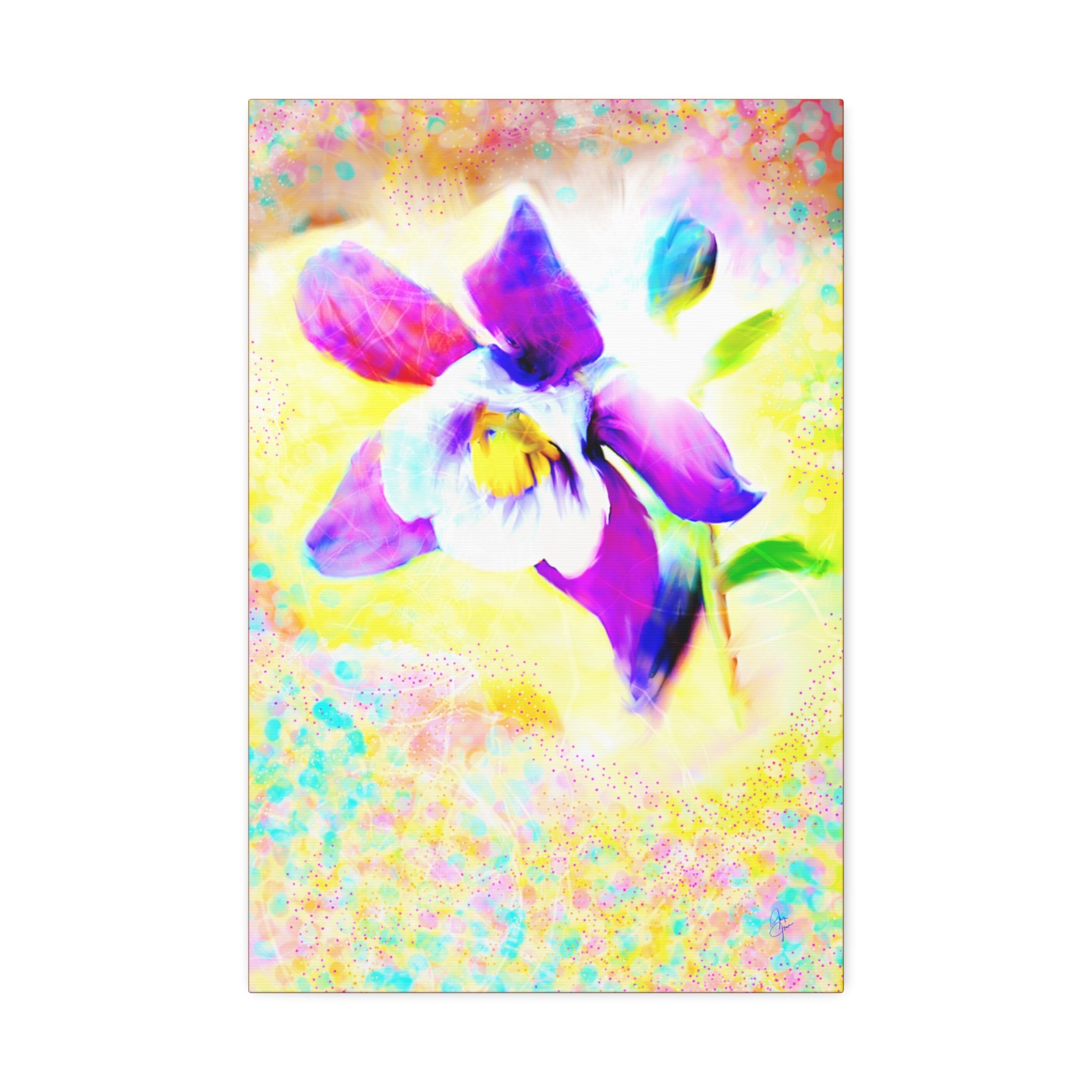 Purple Orchid Canvas Wall Art - Vibrant Floral Stretched Canvas