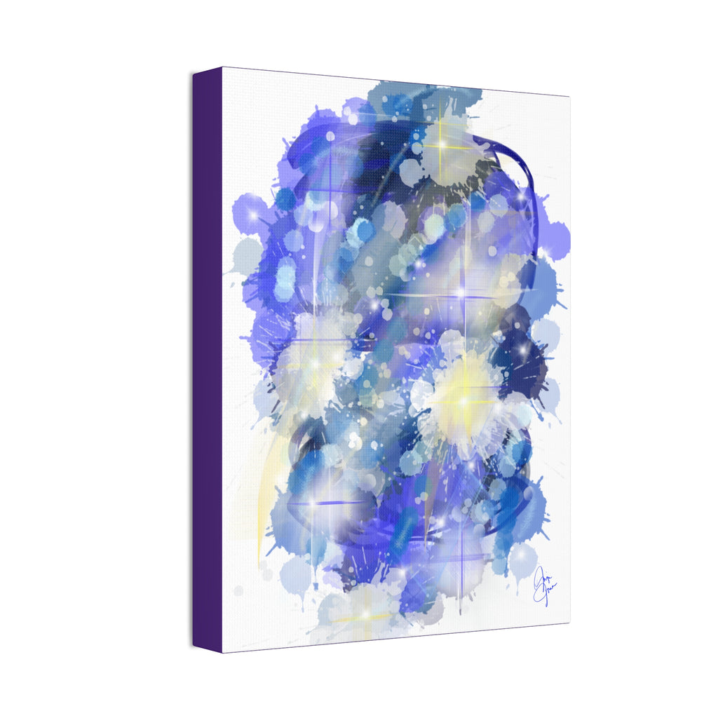 Abstract Blue Galaxy Canvas Print — Stretched 1.5" Wall Art