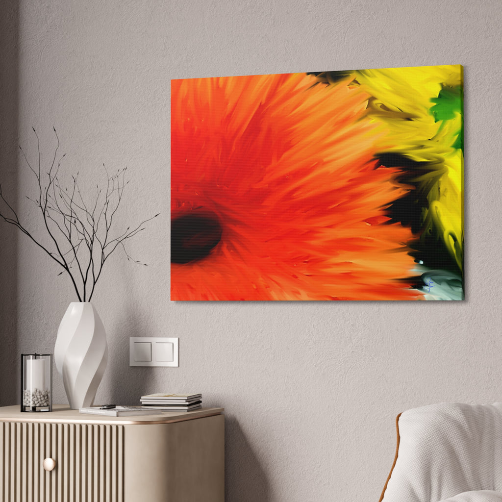Sunflower Burst Canvas Wall Art - Stretched 1.5"