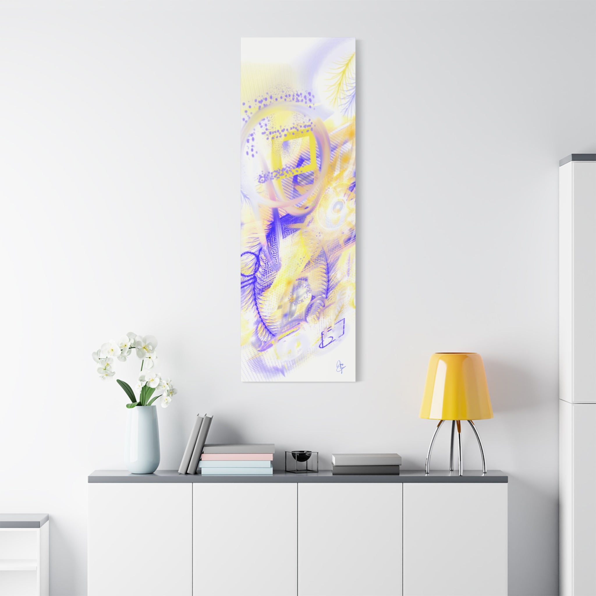 Abstract Feathered Glow Canvas Print — Matte Stretched Wall Art