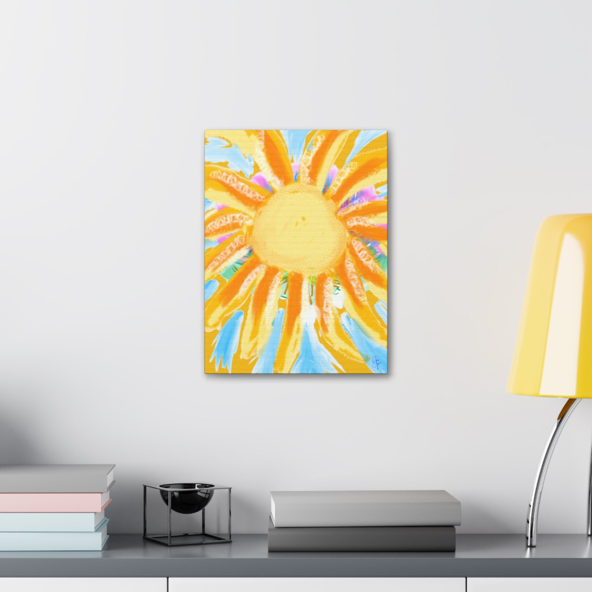 Sunburst Canvas Print — Bright Abstract Sunshine Wall Art (Stretched 1.5")
