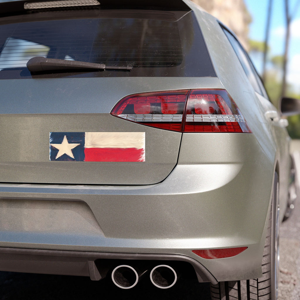 Texas Flag Car Magnet — Rustic Lone Star Bumper Sticker