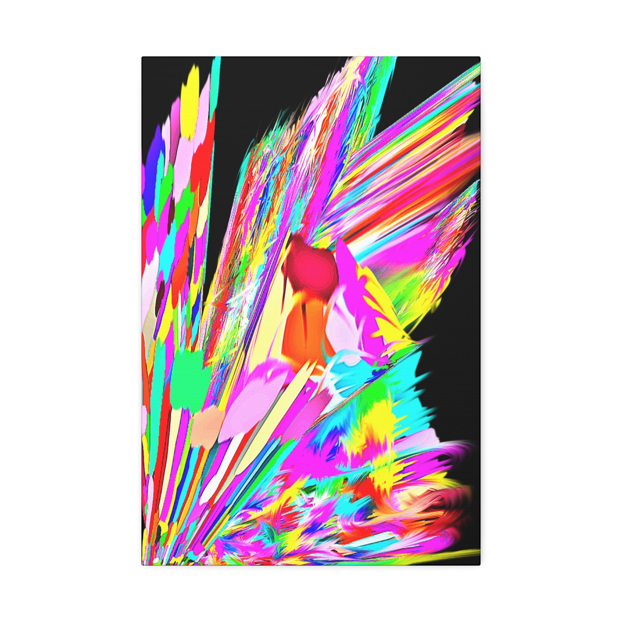 Abstract Neon Burst Canvas Print — Vibrant Pop Art Wall Decor
