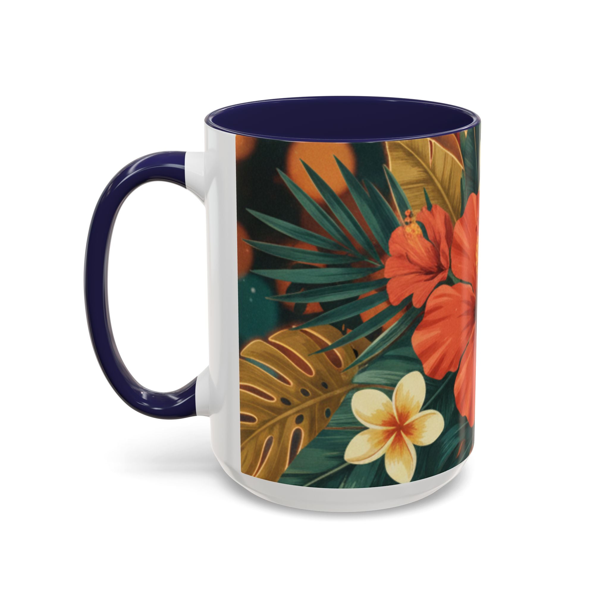 Hibiscus Tropical Coffee Mug — Floral Island Accent Mug (11/15 oz)