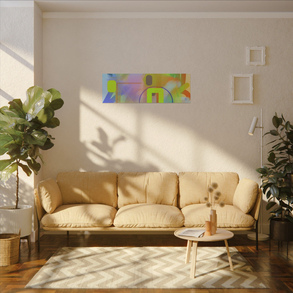 Abstract Color Burst Matte Canvas Print — Vibrant Geometric Wall Art