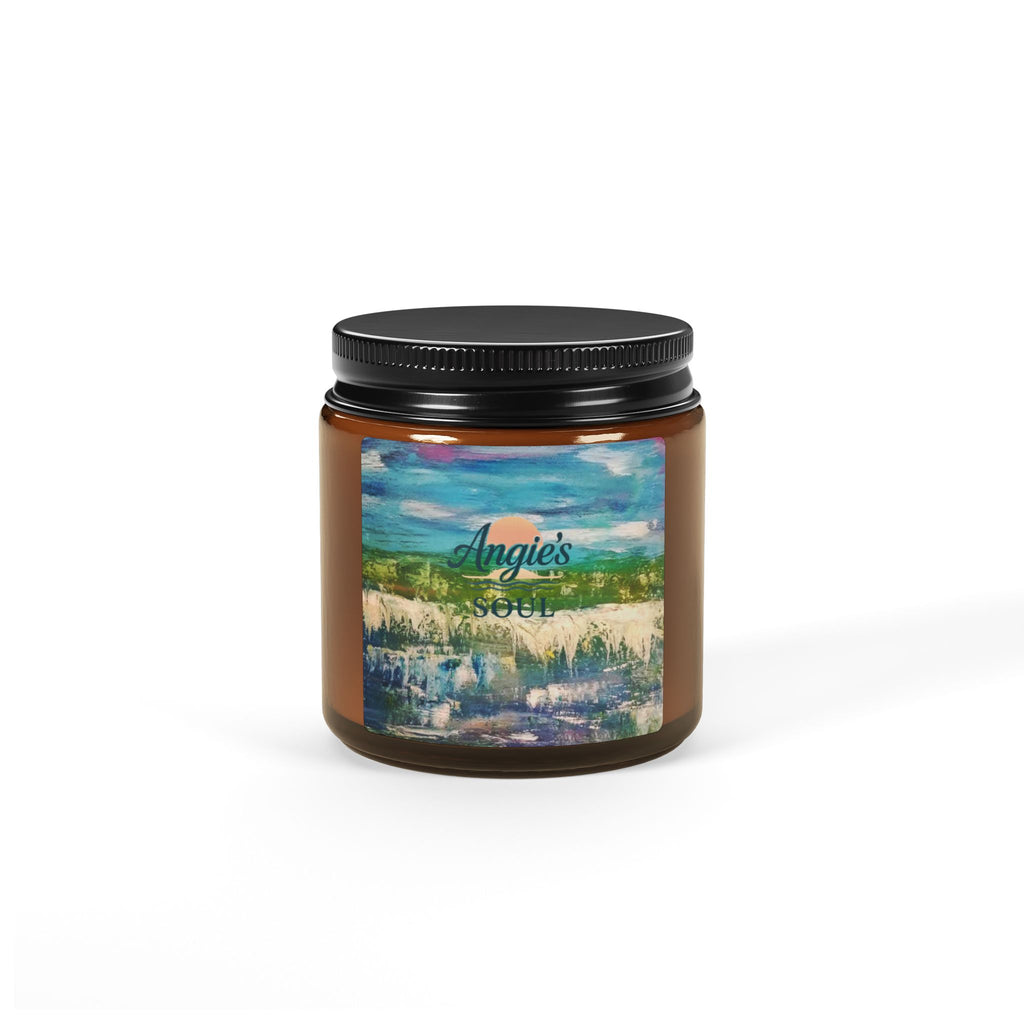 Amber Jar Soy Candle — Angie's Coastal Breeze Scent (Multi-Size)