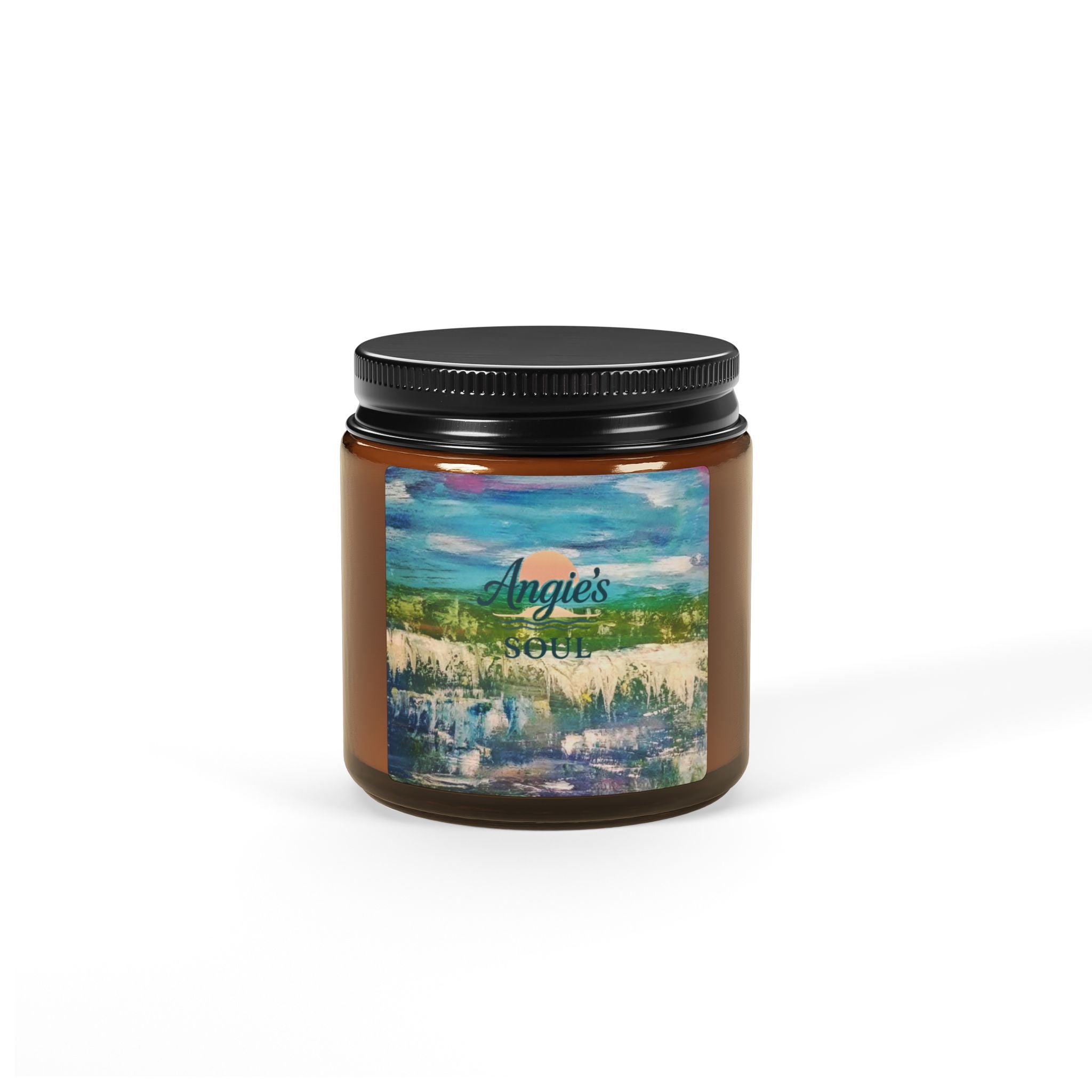 Amber Jar Soy Candle — Angie's Coastal Breeze Scent (Multi-Size)