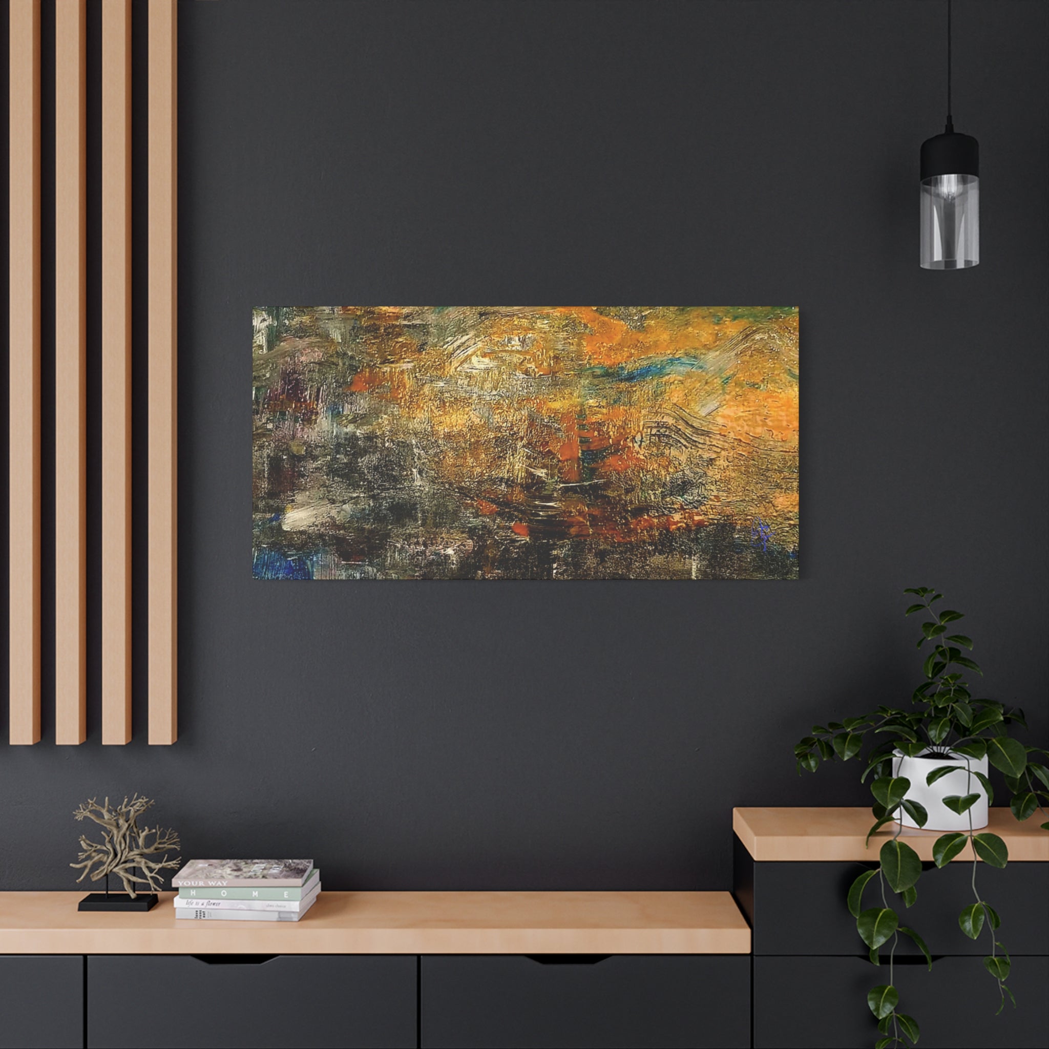 Abstract Autumn Texture Matte Canvas Print — Stretched Wall Art