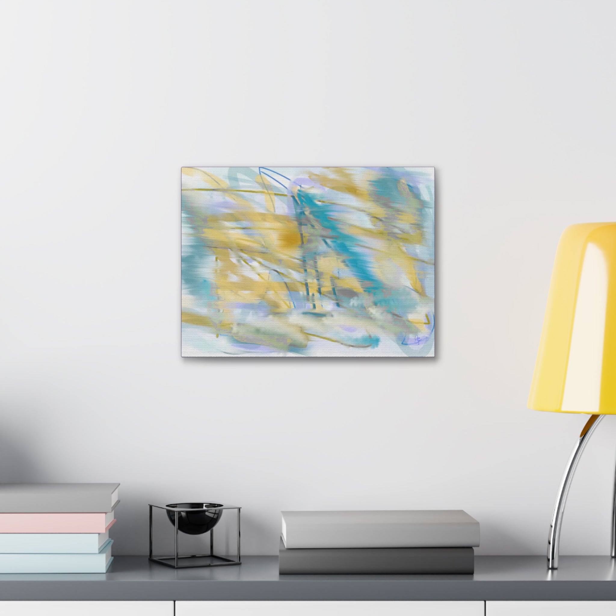 Abstract Coastal Breeze Canvas — Stretched 1.5" Wall Art