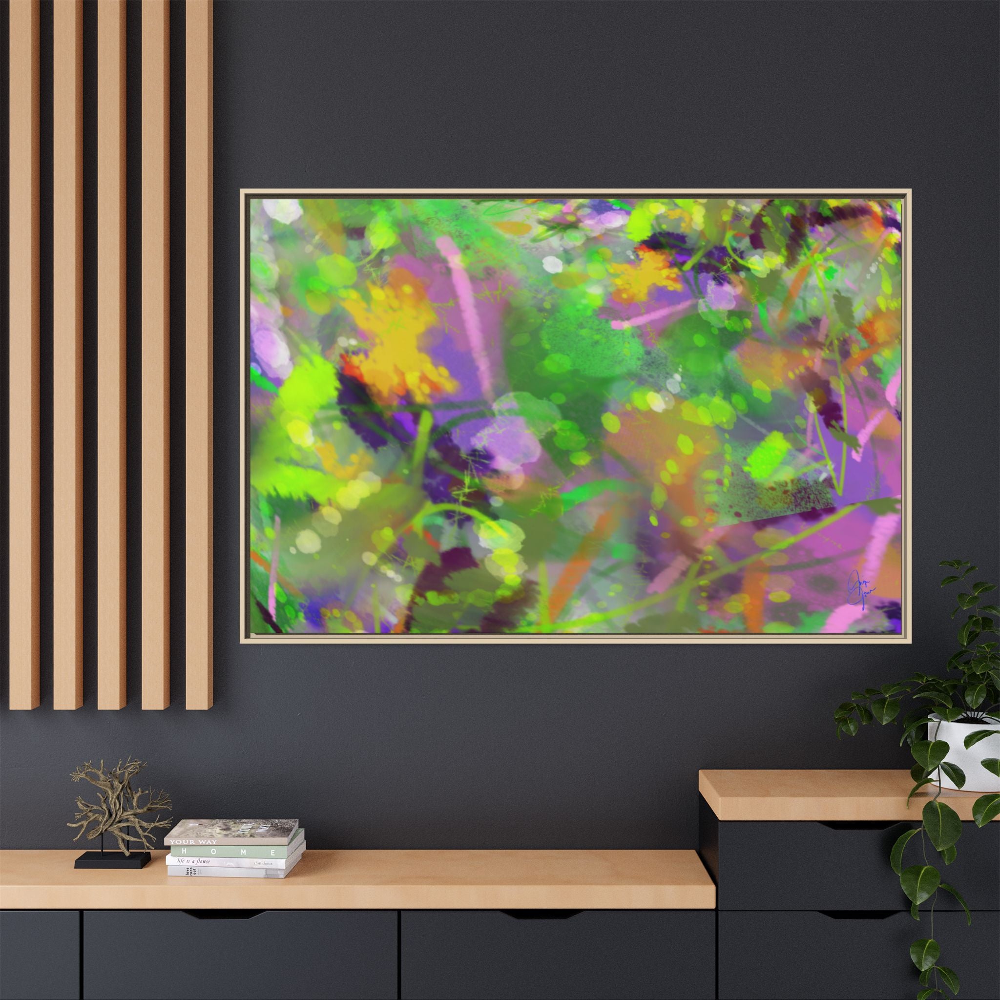 Matte Canvas, Framed (Multi-color)