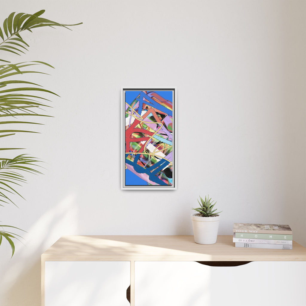 Abstract Multi‑Color Framed Canvas Art – Vibrant Modern Wall Decor