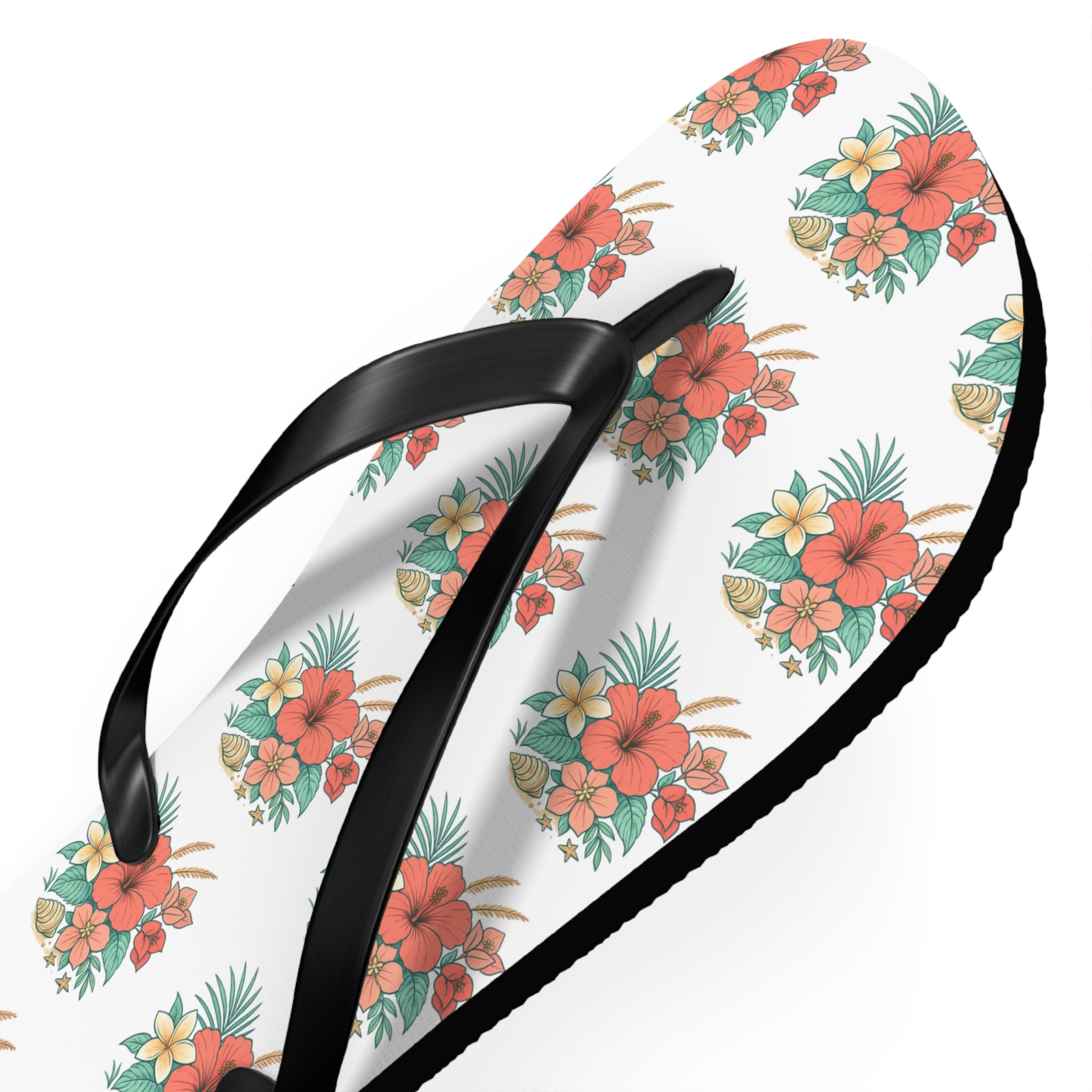 Tropical Hibiscus Flip Flops – Floral Beach Sandals