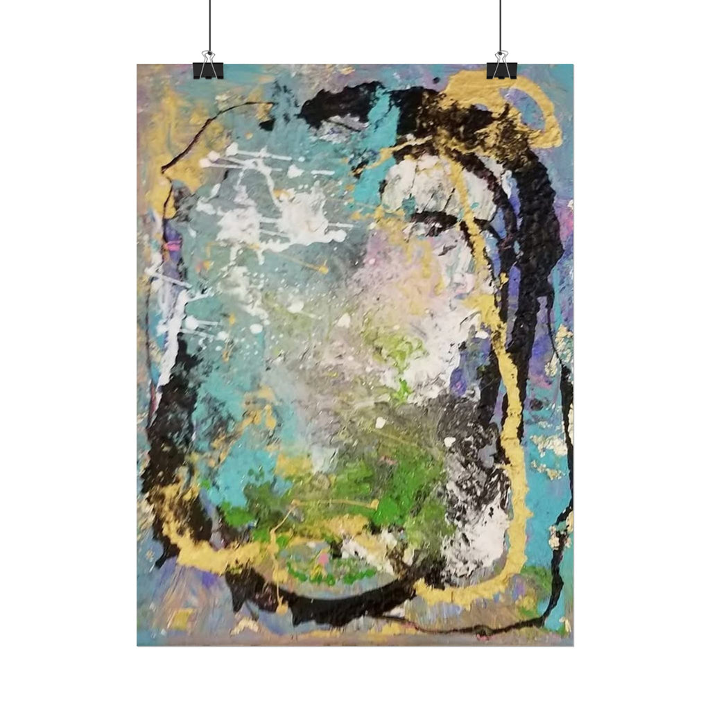 Abstract Color Burst Rolled Poster — "Broken Halo"Contemporary Modern Art Print