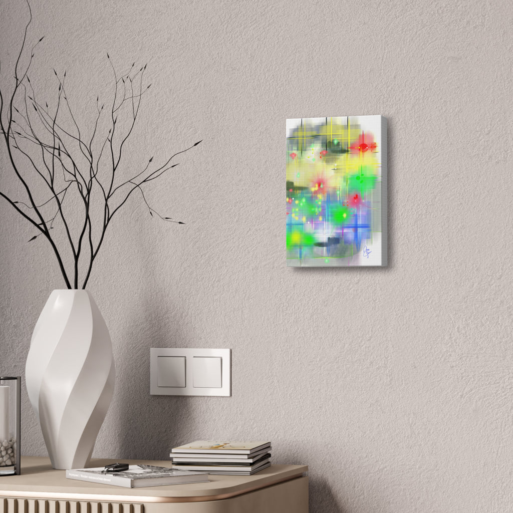 City Lights Canvas Stretched 1.5" — Urban Night Skyline Wall Art