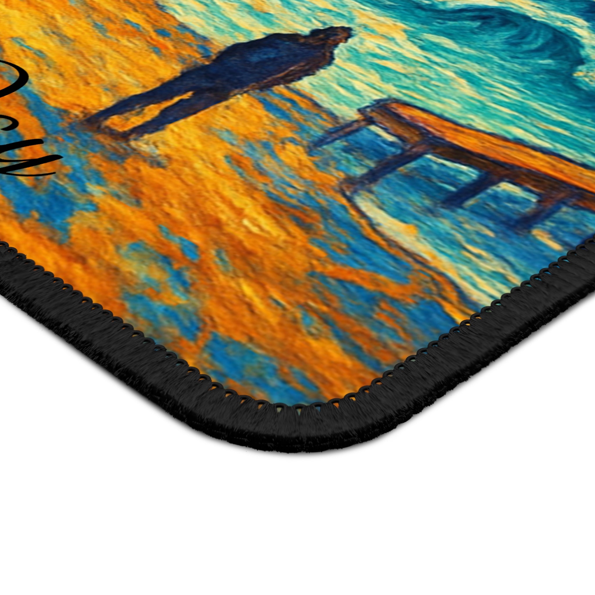 Sunset Beach Gaming Mouse Pad — 'A Sunny Day' Coastal Art Desk Mat