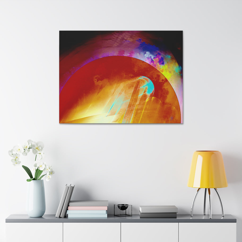 Abstract Solar Burst Canvas Print — Vibrant Colorful Wall Art