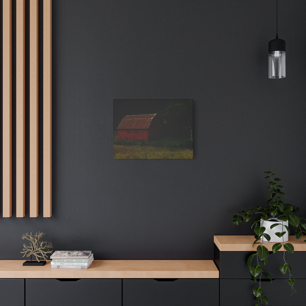 North Carolina  Rustic Red Barn Matte Canvas Wall Art (Stretched 1.25")