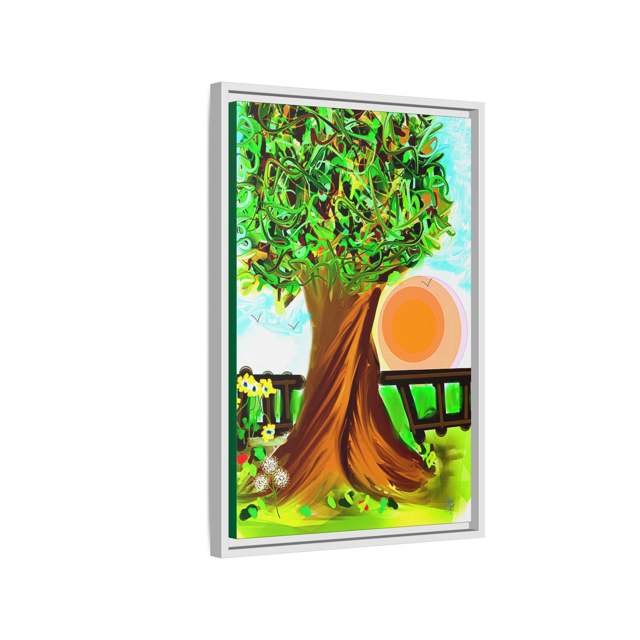 Kid's Favorite Tree Matte Canvas Print — Framed Multi-Color Wall Art