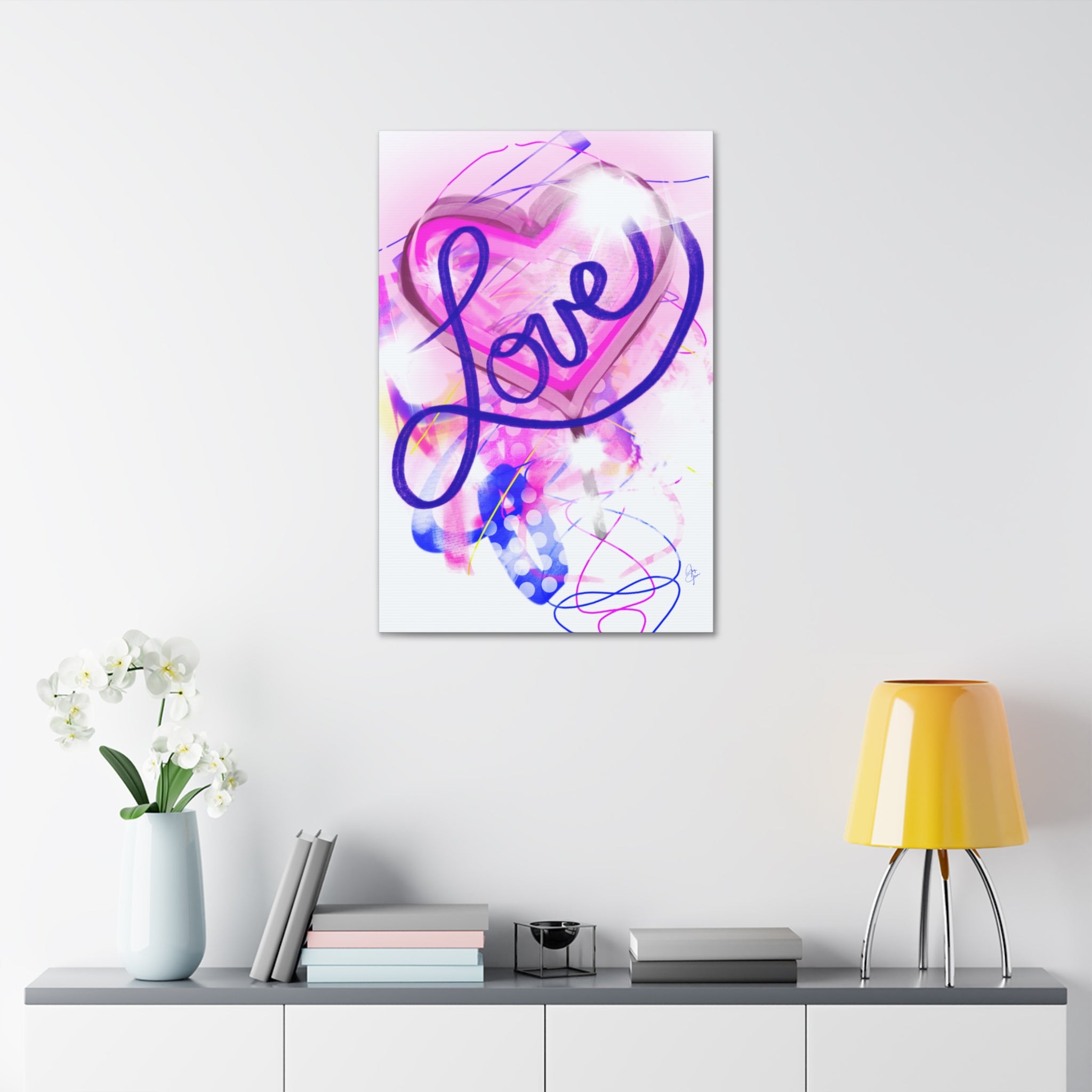 Valentine "Love Your Valentine" Stretched Canvas Wall Art