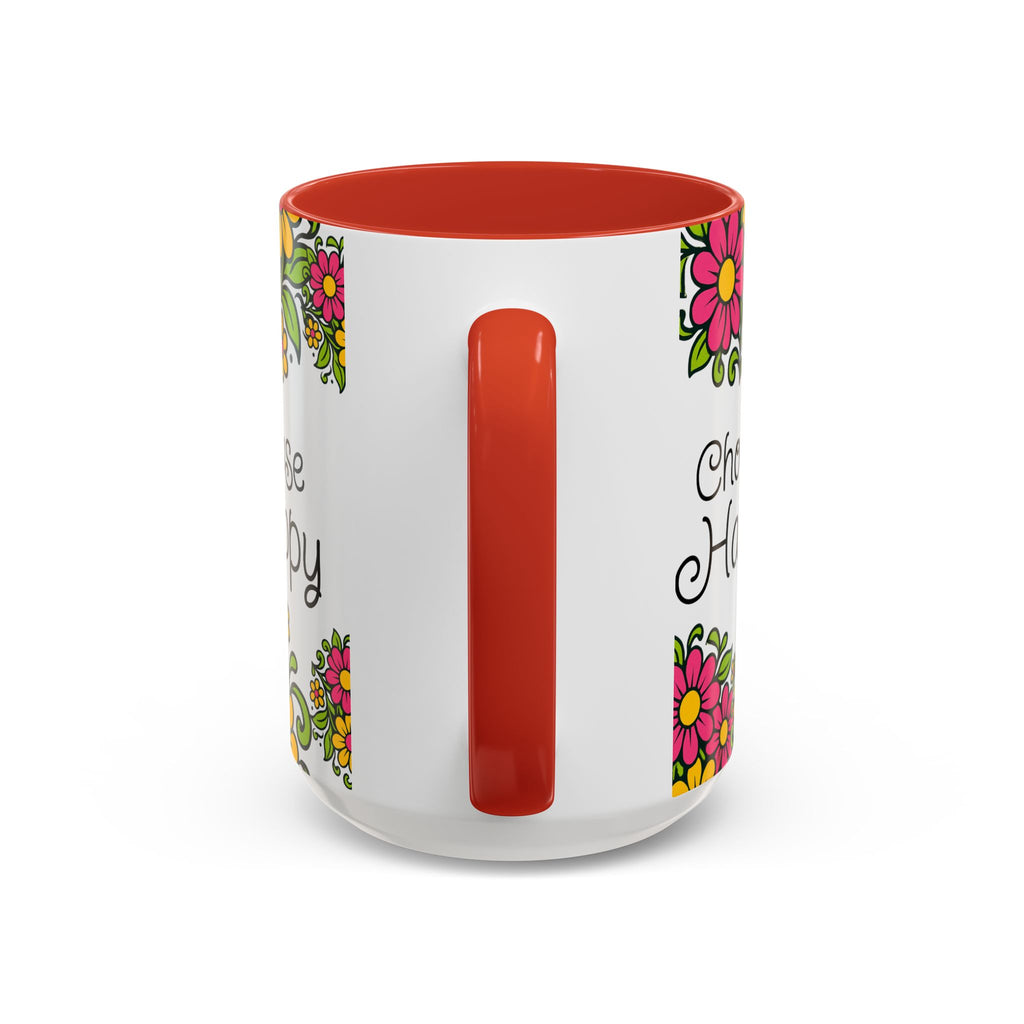 Choose Happy Floral Coffee Mug — Accent 11/15oz
