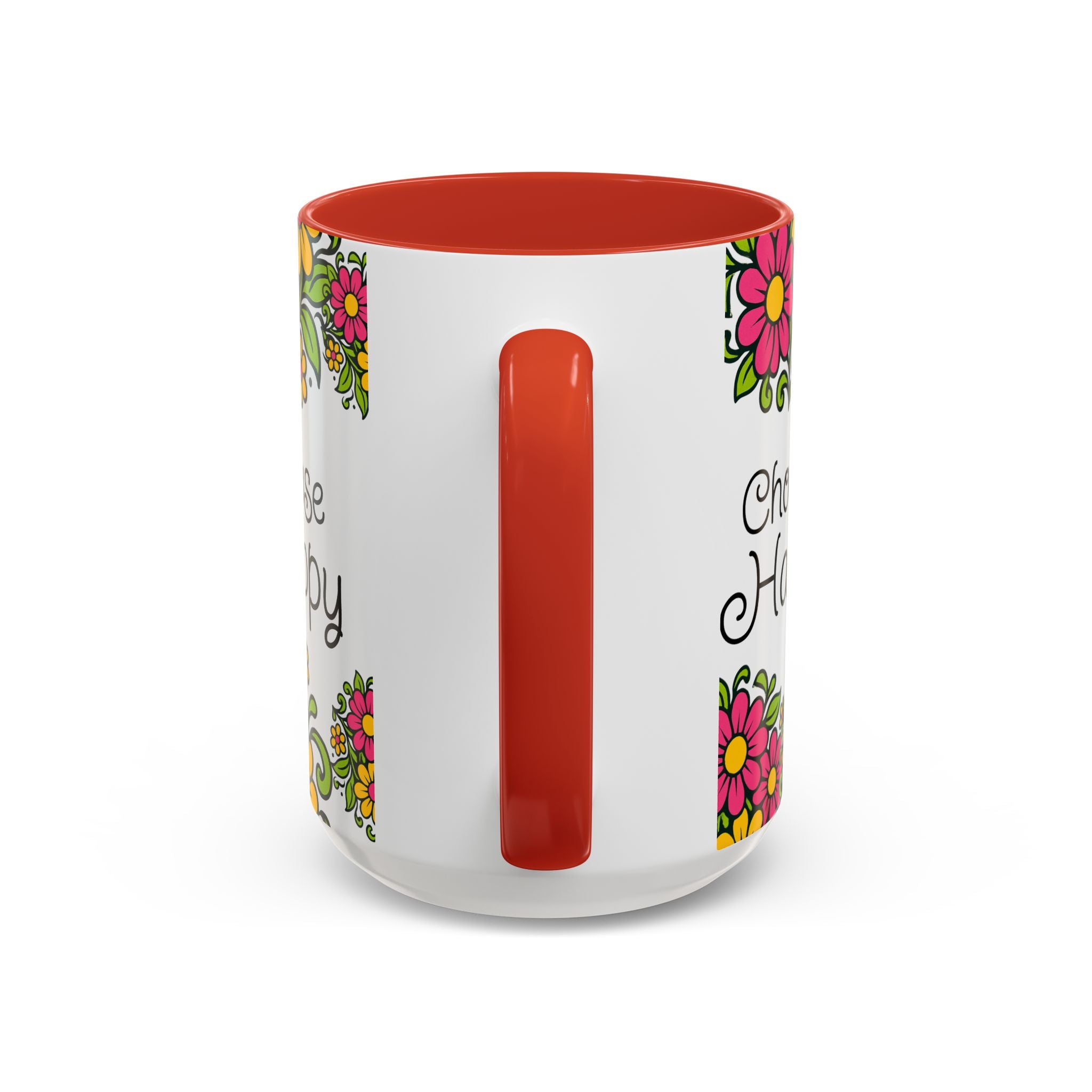 Choose Happy Floral Coffee Mug — Accent 11/15oz