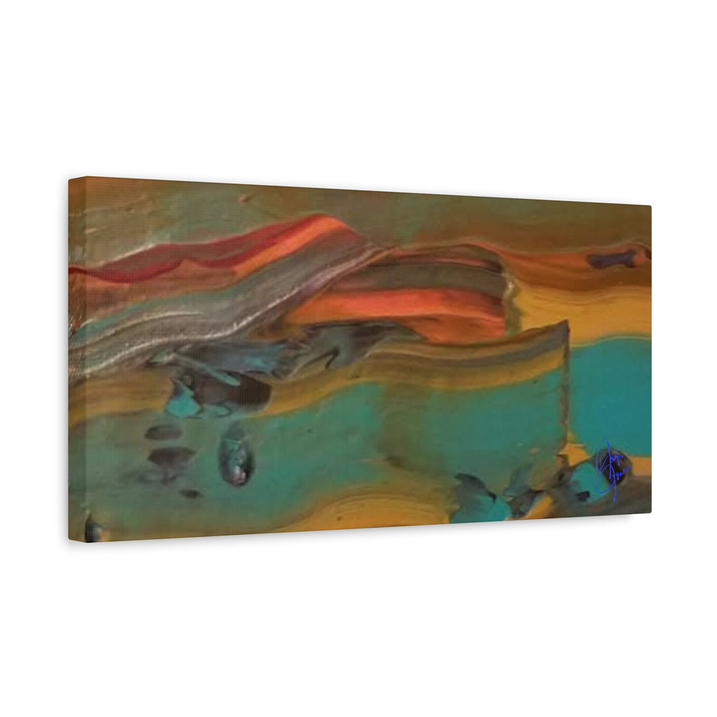 Abstract Colorwave Matte Canvas Print — Stretched 1.25" Wall Art