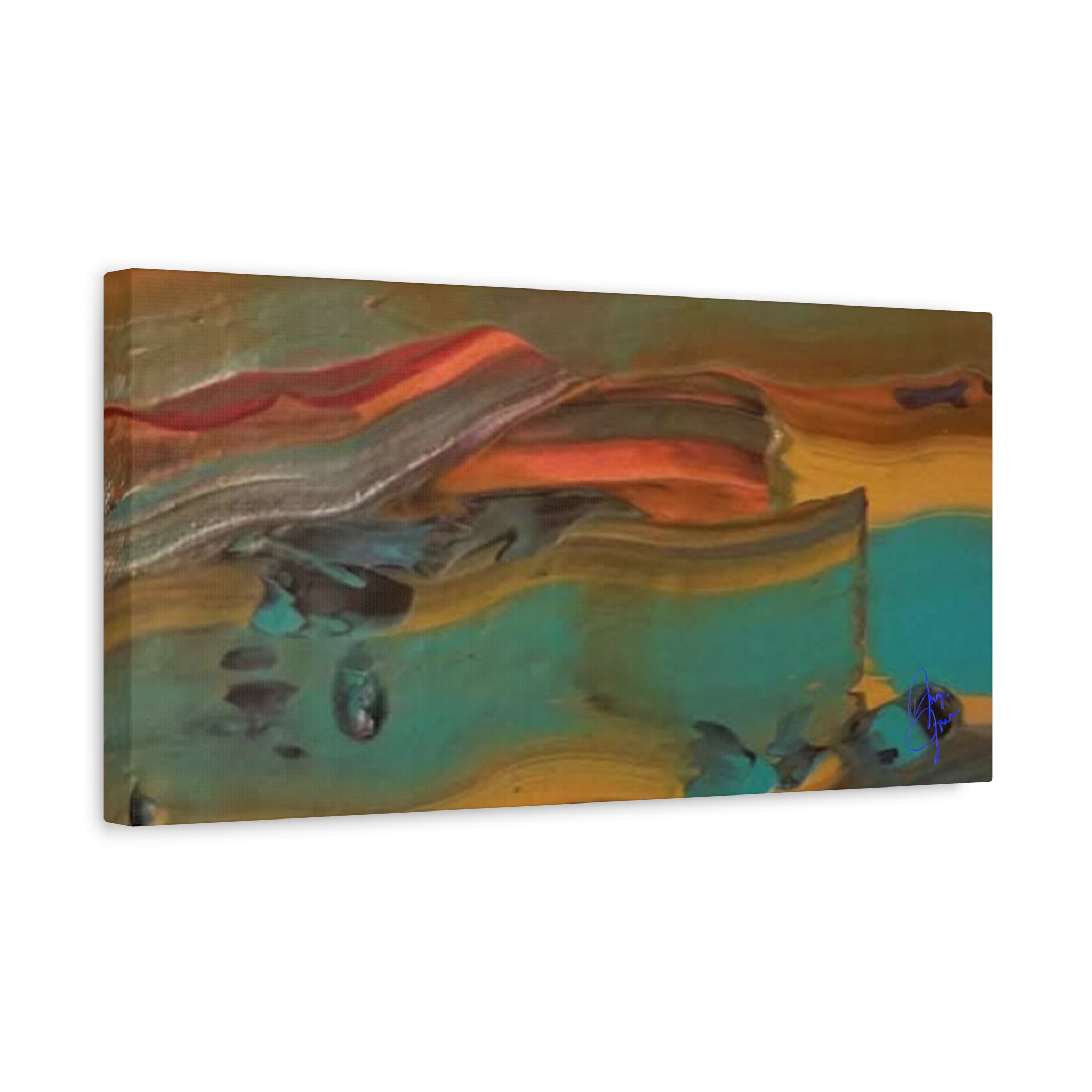 Abstract Colorwave Matte Canvas Print — Stretched 1.25" Wall Art