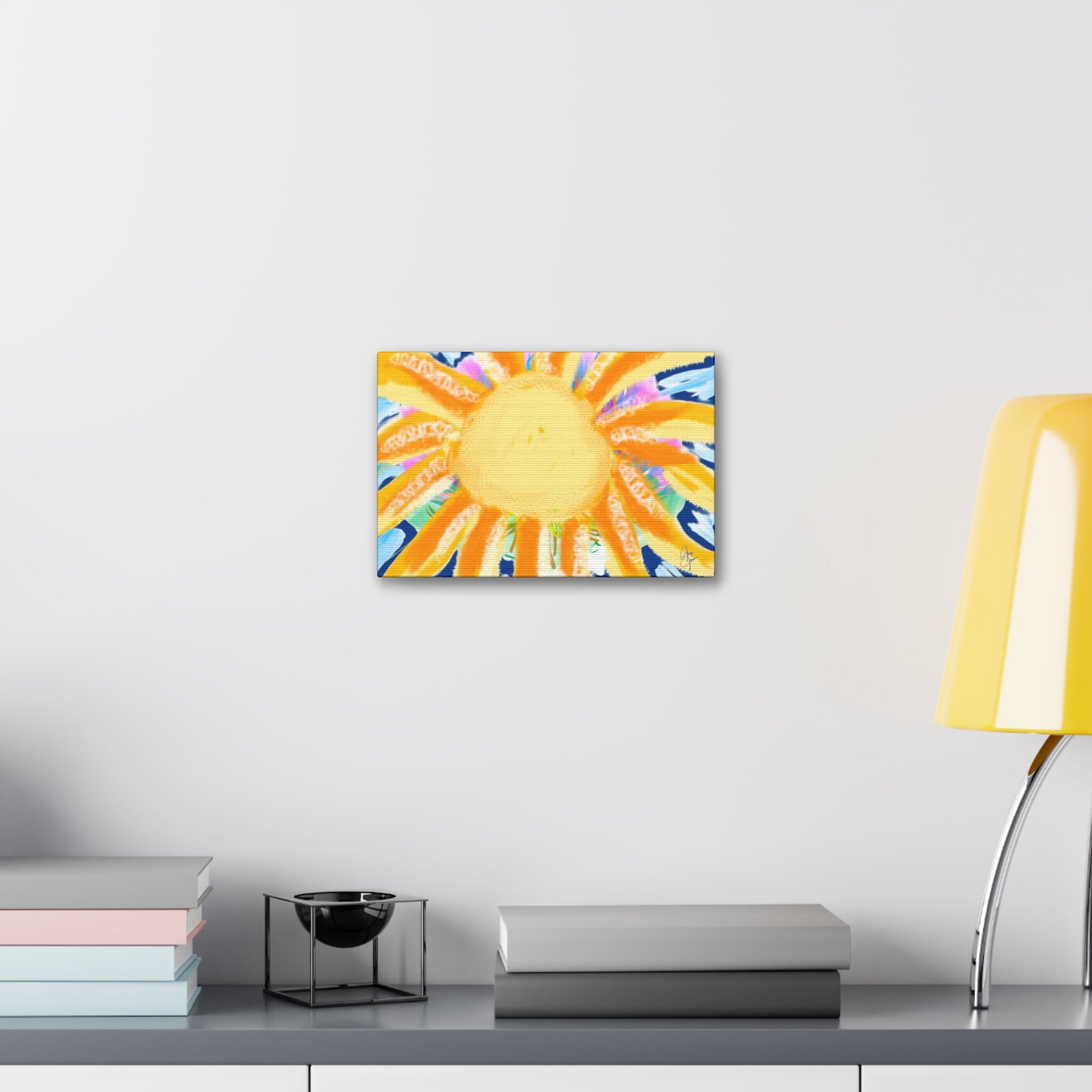 Sunburst Canvas Print — Bright Abstract Sunshine Wall Art (Stretched 1.5")
